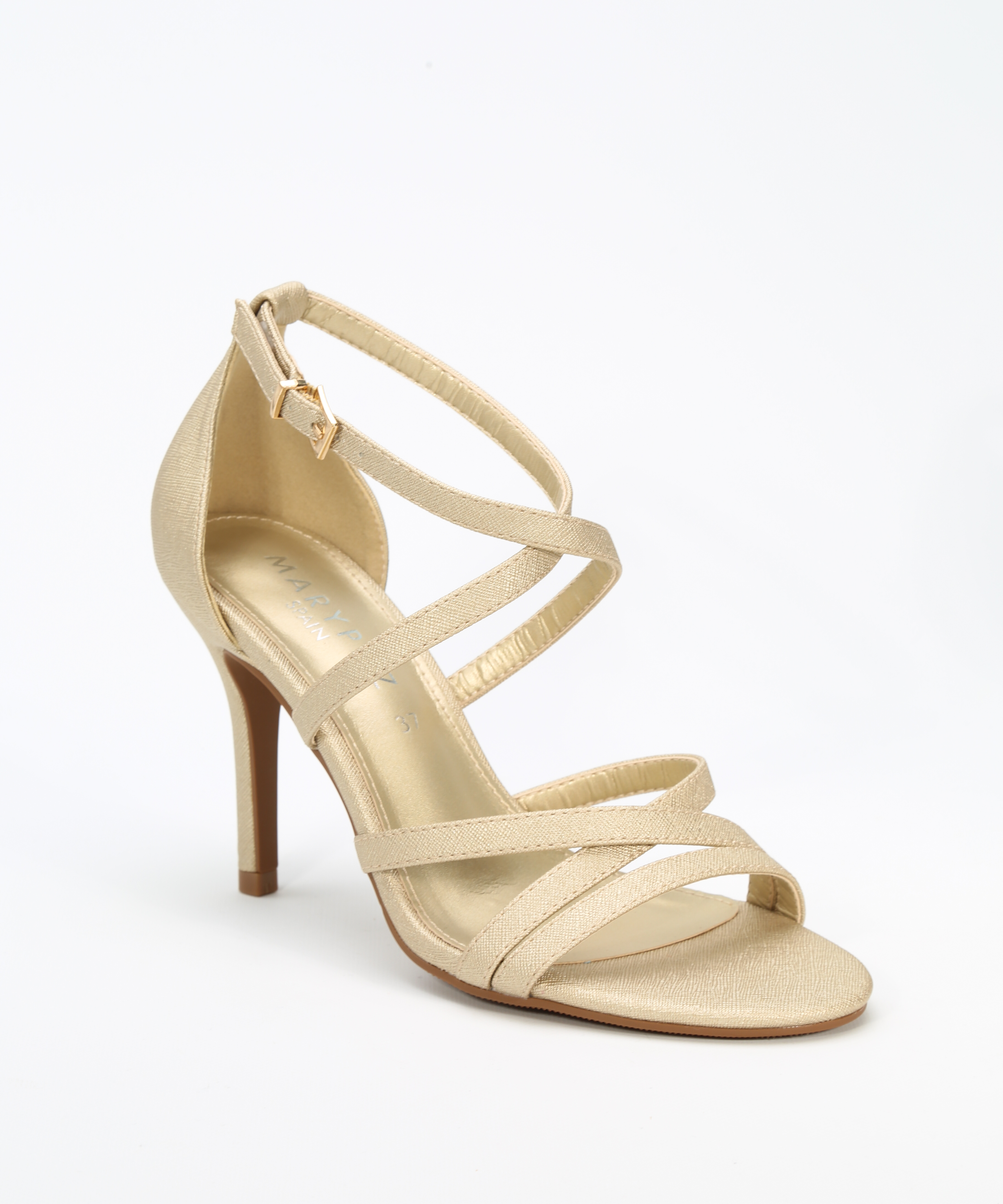Sandalias tacón fino textura